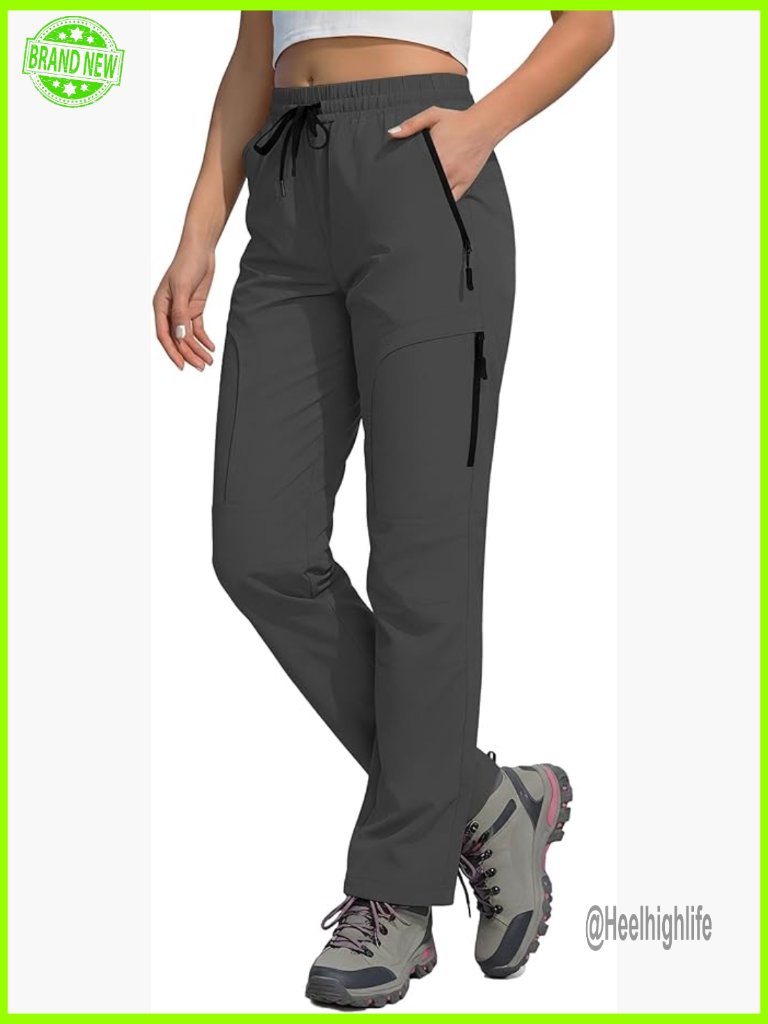 Women's Quick Dry Water Resistant Hiking Pants With Zipper Pockets